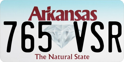 AR license plate 765VSR