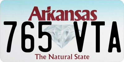 AR license plate 765VTA