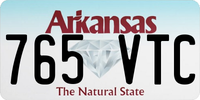 AR license plate 765VTC