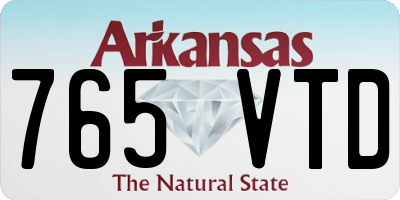 AR license plate 765VTD