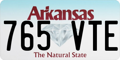 AR license plate 765VTE