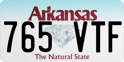 AR license plate 765VTF