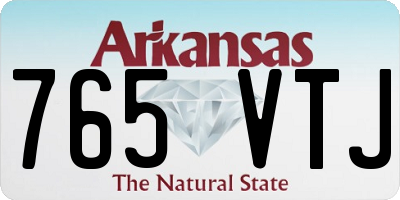 AR license plate 765VTJ