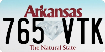 AR license plate 765VTK
