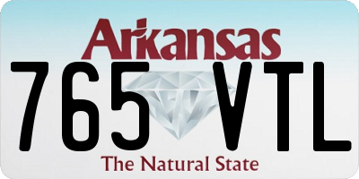 AR license plate 765VTL