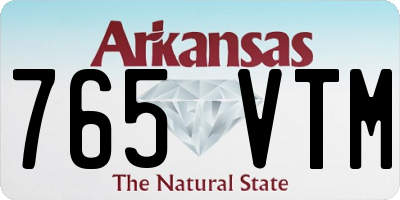 AR license plate 765VTM