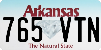 AR license plate 765VTN