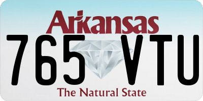 AR license plate 765VTU