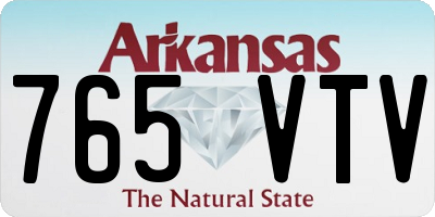 AR license plate 765VTV