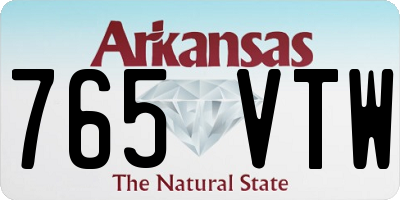 AR license plate 765VTW