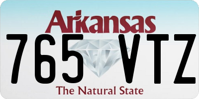 AR license plate 765VTZ