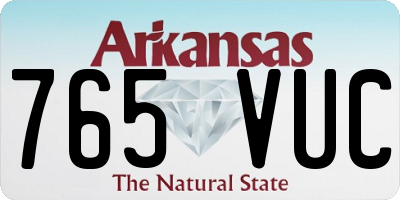 AR license plate 765VUC