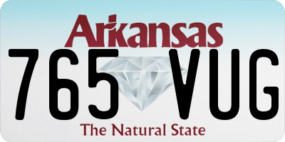 AR license plate 765VUG