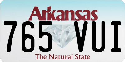 AR license plate 765VUI