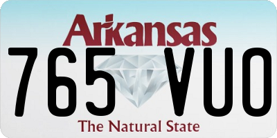 AR license plate 765VUO