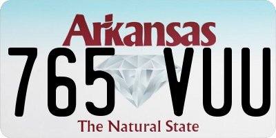 AR license plate 765VUU