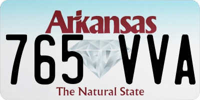 AR license plate 765VVA