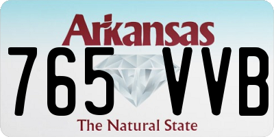 AR license plate 765VVB