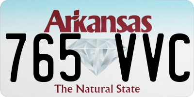 AR license plate 765VVC