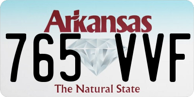 AR license plate 765VVF