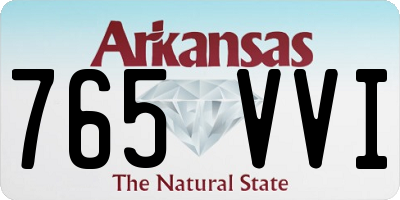 AR license plate 765VVI