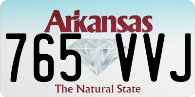 AR license plate 765VVJ