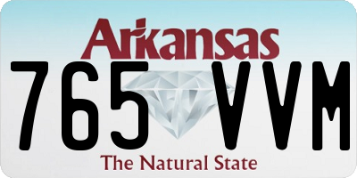 AR license plate 765VVM