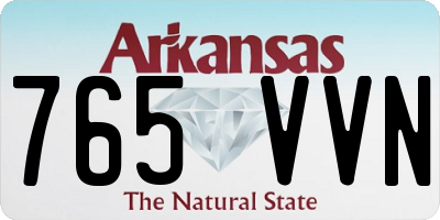 AR license plate 765VVN
