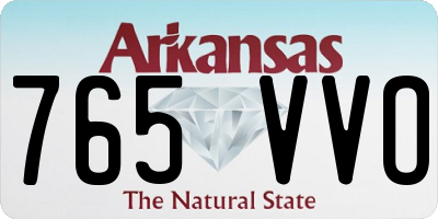 AR license plate 765VVO
