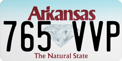 AR license plate 765VVP