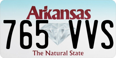 AR license plate 765VVS