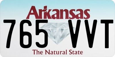 AR license plate 765VVT