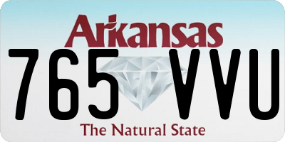 AR license plate 765VVU
