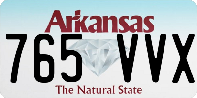 AR license plate 765VVX
