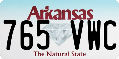 AR license plate 765VWC
