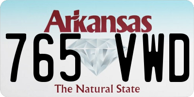 AR license plate 765VWD