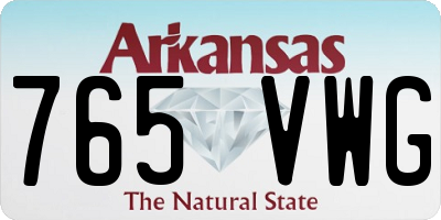 AR license plate 765VWG