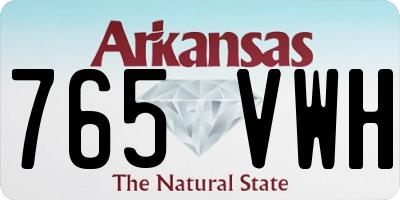 AR license plate 765VWH