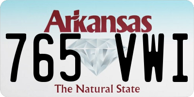 AR license plate 765VWI