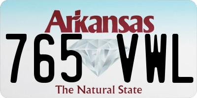AR license plate 765VWL