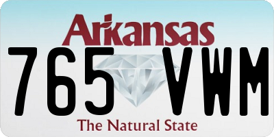 AR license plate 765VWM