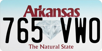 AR license plate 765VWO