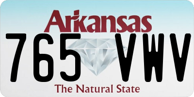 AR license plate 765VWV