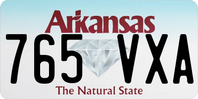 AR license plate 765VXA