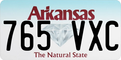 AR license plate 765VXC