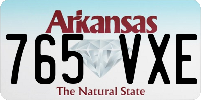 AR license plate 765VXE