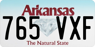 AR license plate 765VXF