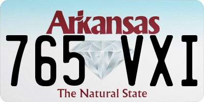 AR license plate 765VXI