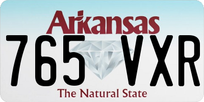 AR license plate 765VXR