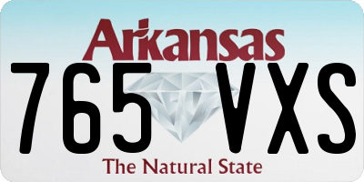 AR license plate 765VXS